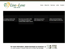 Tablet Screenshot of liveandlovehomecare.com